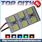 Topcity Car LED Interior Panel Lights 6SMD 5050 18LM Cold white - Car LED Interior Panel Lights